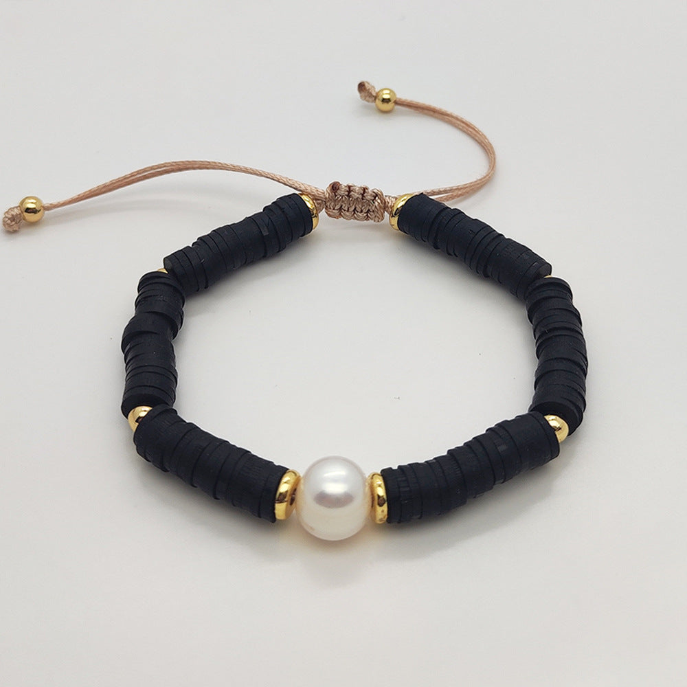 Wholesale bohemian beach style colorful soft clay beaded bracelet ACC-BT-Qiqi003