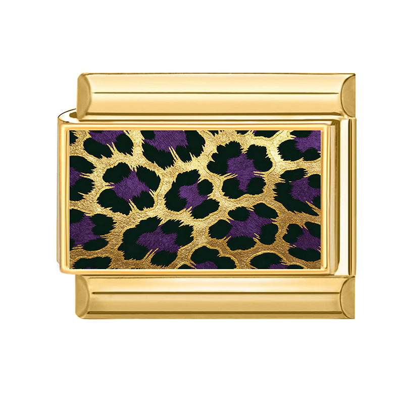 Wholesale Leopard Pattern DIY Modular Bracelet Accessories Alloy Plated Fashion Accessory for Boutique Resale