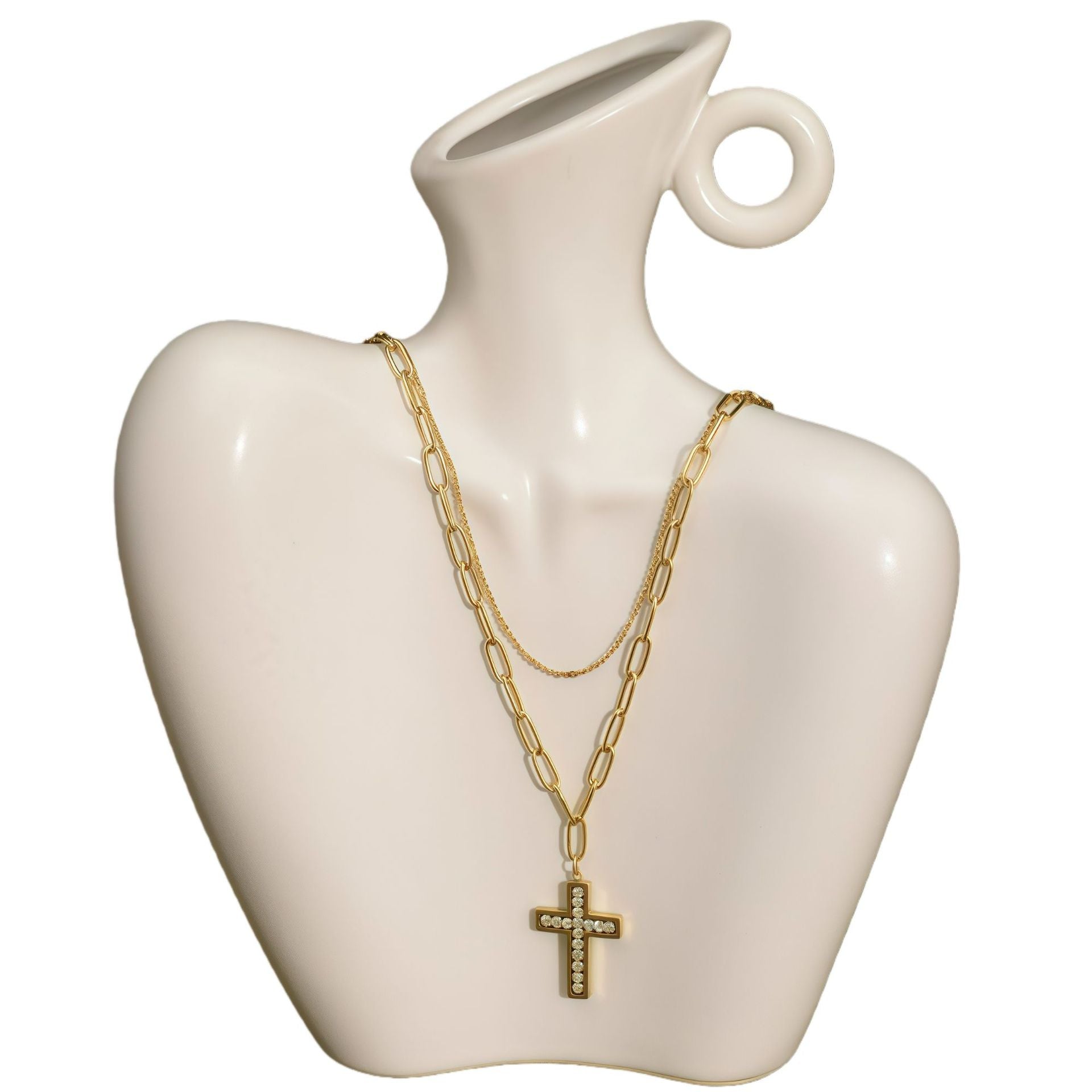 Wholesale Light Luxury  Bold Style Stainless Steel Necklace
