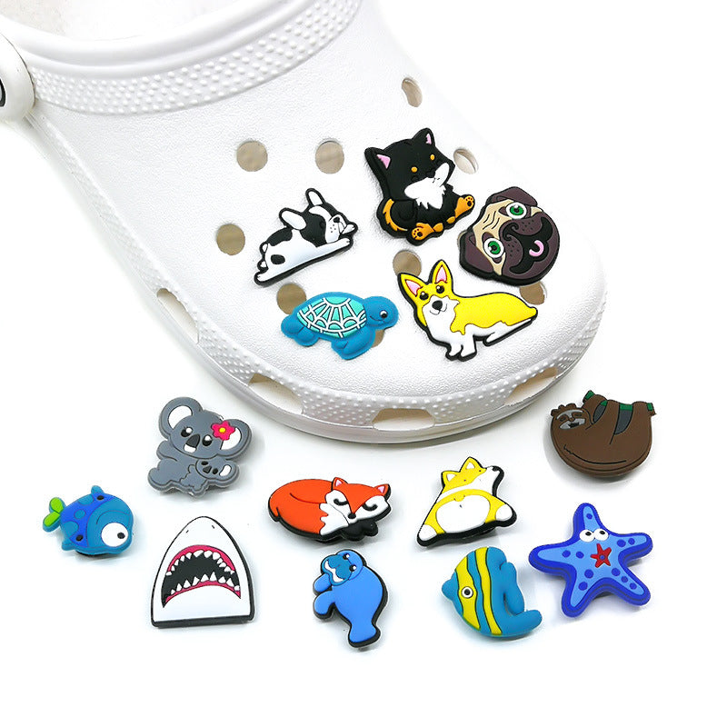 Wholesale 100pcs Random Cartoon Animals Dogs Shoes Accessories Shoes Charms