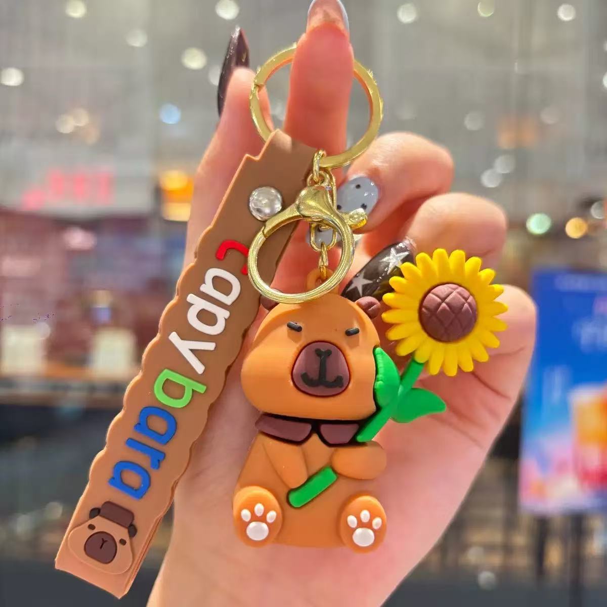 Wholesale Cute Capybara Keychain Bag Pendant Creative Car Key Accessory Boutique Resale