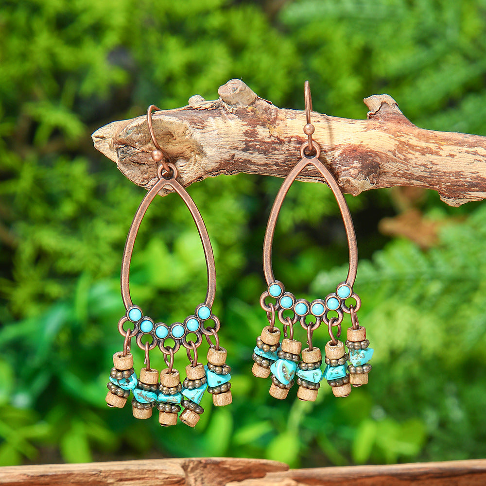 Wholesale Bohemian Tribal Ethnic Style Earrings for Holiday Travel Fashion Accessory