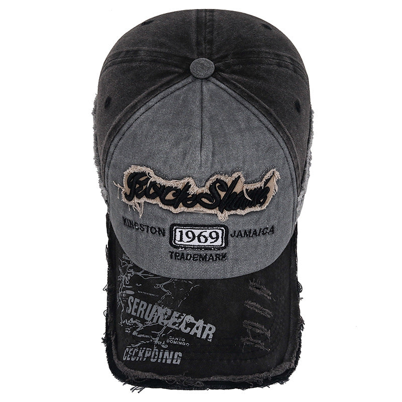 Wholesale Ripped Washed Distressed Embroidered Baseball Cap Hat ACC-HT-ChenGuan006