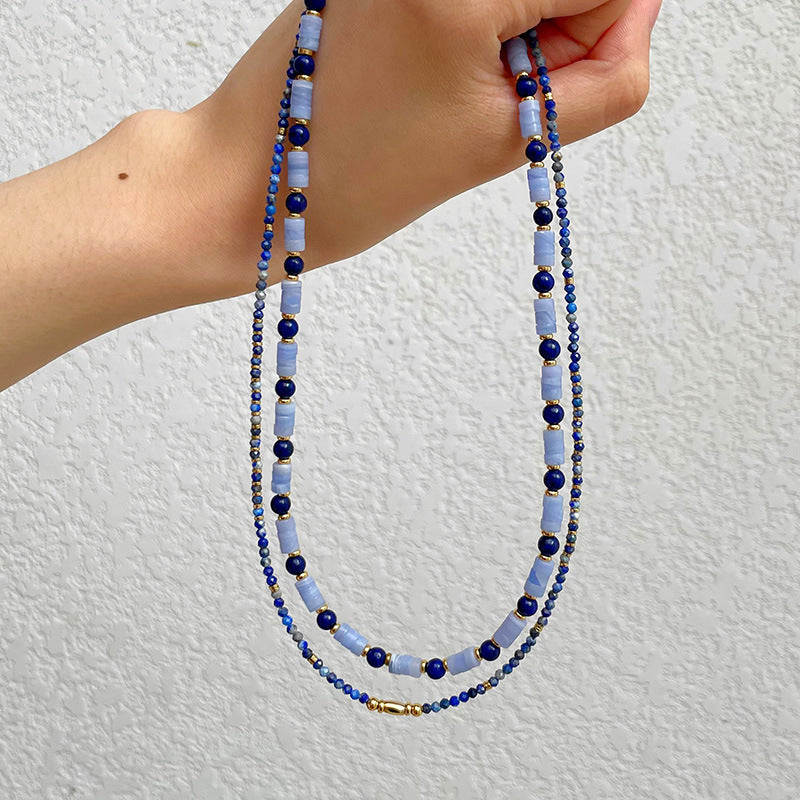 Wholesale Arrival Vintage Lapis Lapis Lapis Lavis Colorful Beaded Necklace