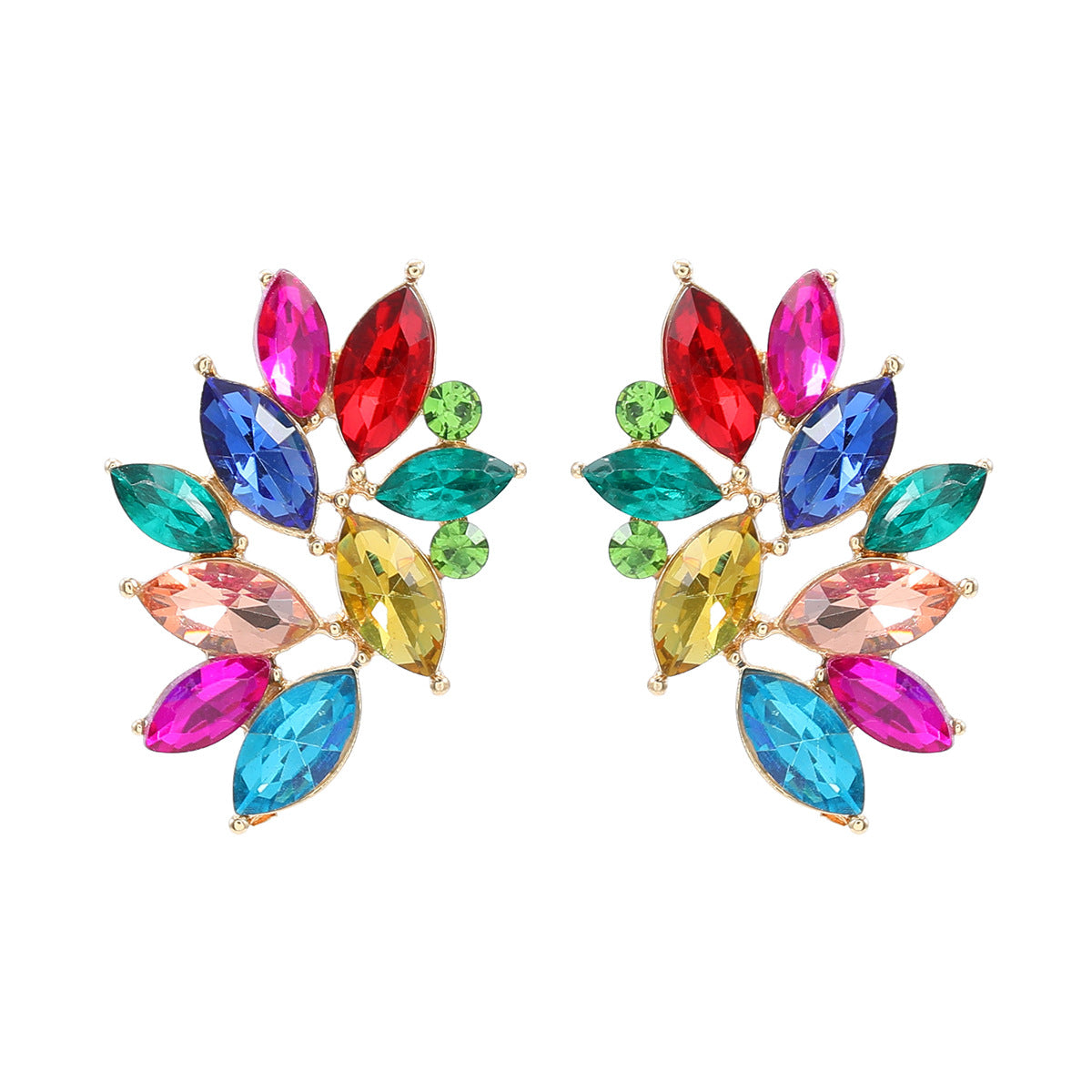 Wholesale Rhinestone Flower Boho Alloy Earrings ACC-ES-JL012