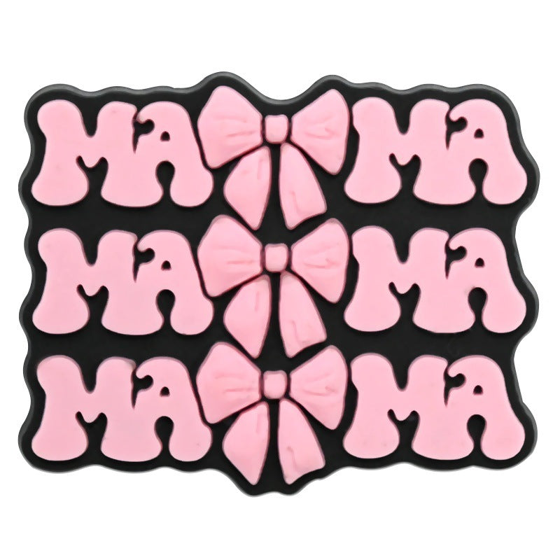 Wholesale  Random 100pcs Mother Series PVC Soft Rubber Shoe Buckle Decoration