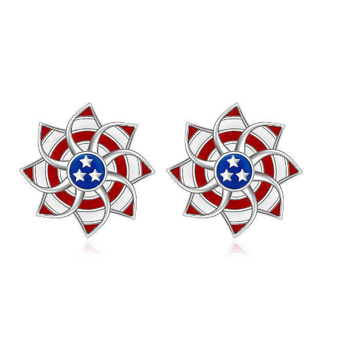 Wholesale  Independence Day Five-pointed Star Earrings