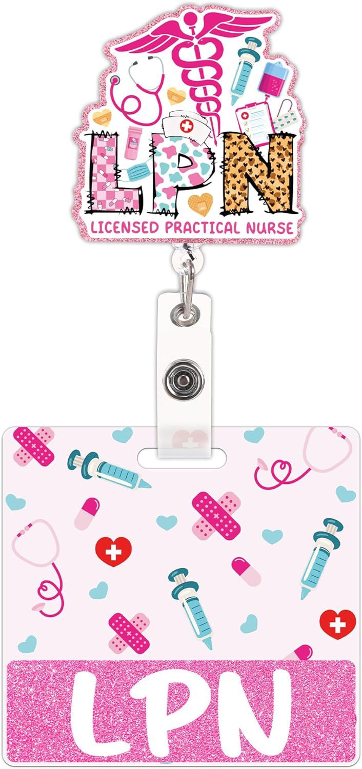 Wholesale Glitter Nurse Acrylic Doctor and Nurse Badge Reels Keychains ACC-KC-ChiHai021