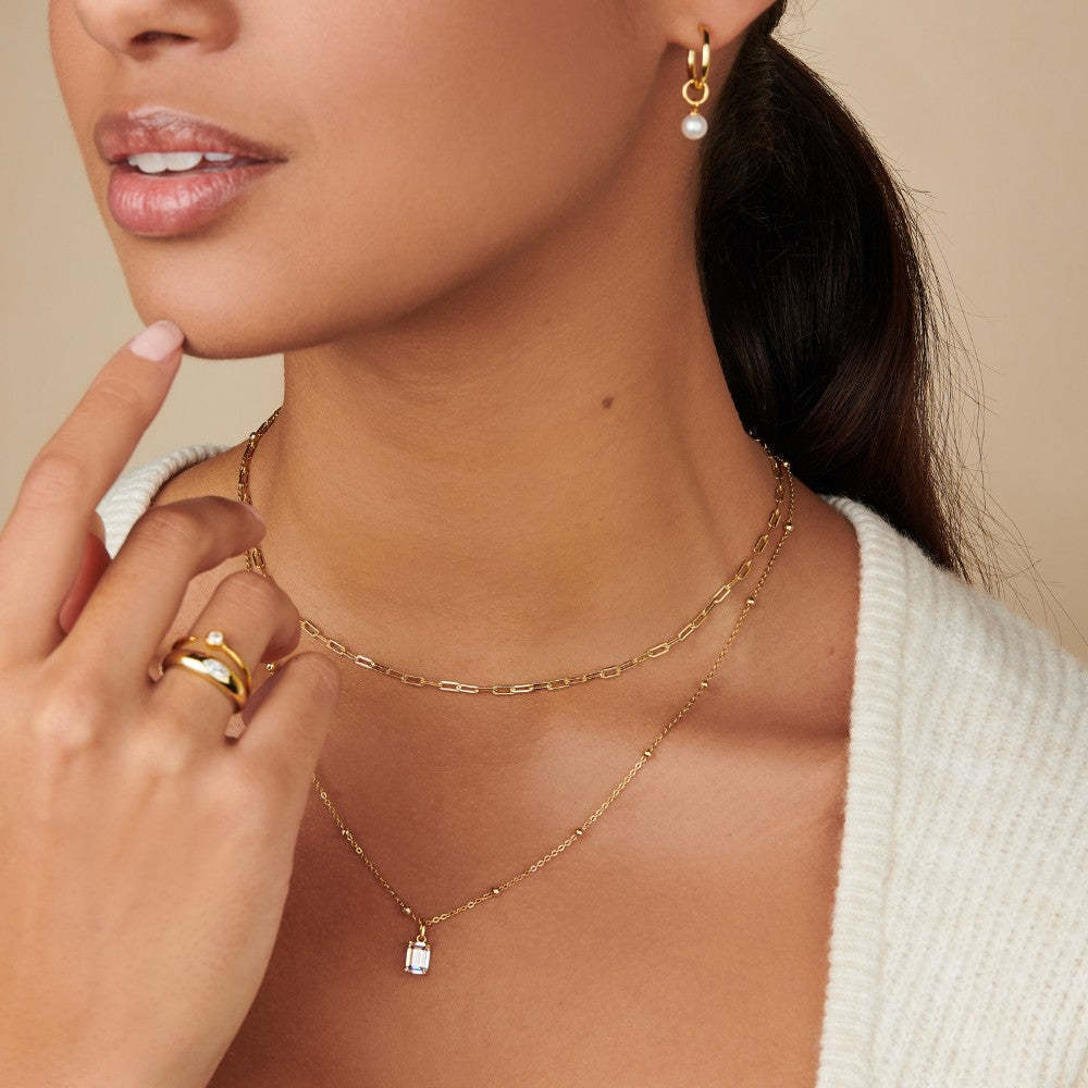 Wholesale Necklace Twelve Birthstone December Birthstone Pendant Titanium Steel Necklaces