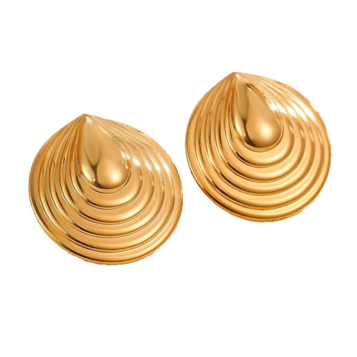 Wholesale  stainless steel gold plated mosquito disc earrings