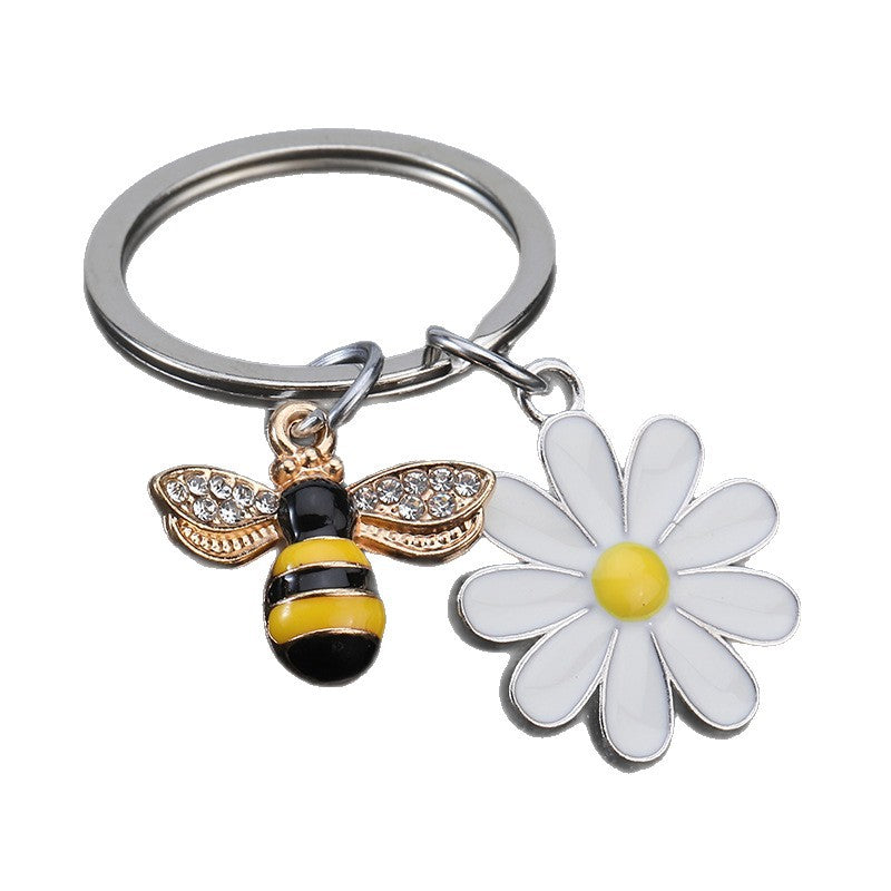 Wholesale Little bee flower keychain