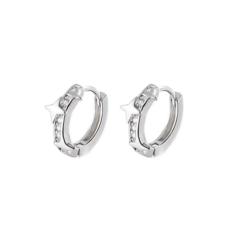 Wholesale  Star Mans Hoop Earrings  Light Luxury Niche Advanced Earrings
