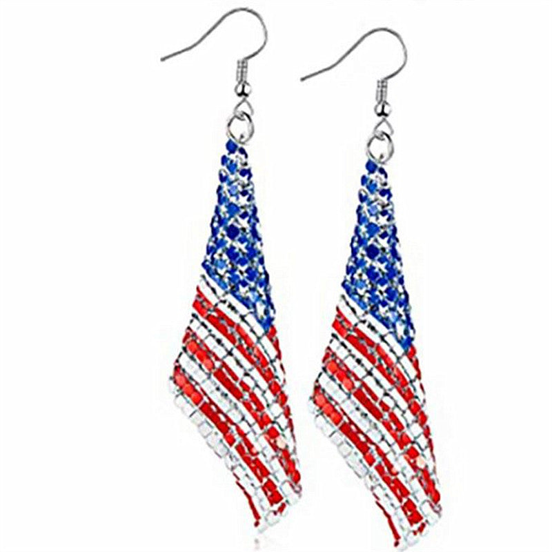 Wholesale Independence Day Flag Earrings  Personalized Earrings