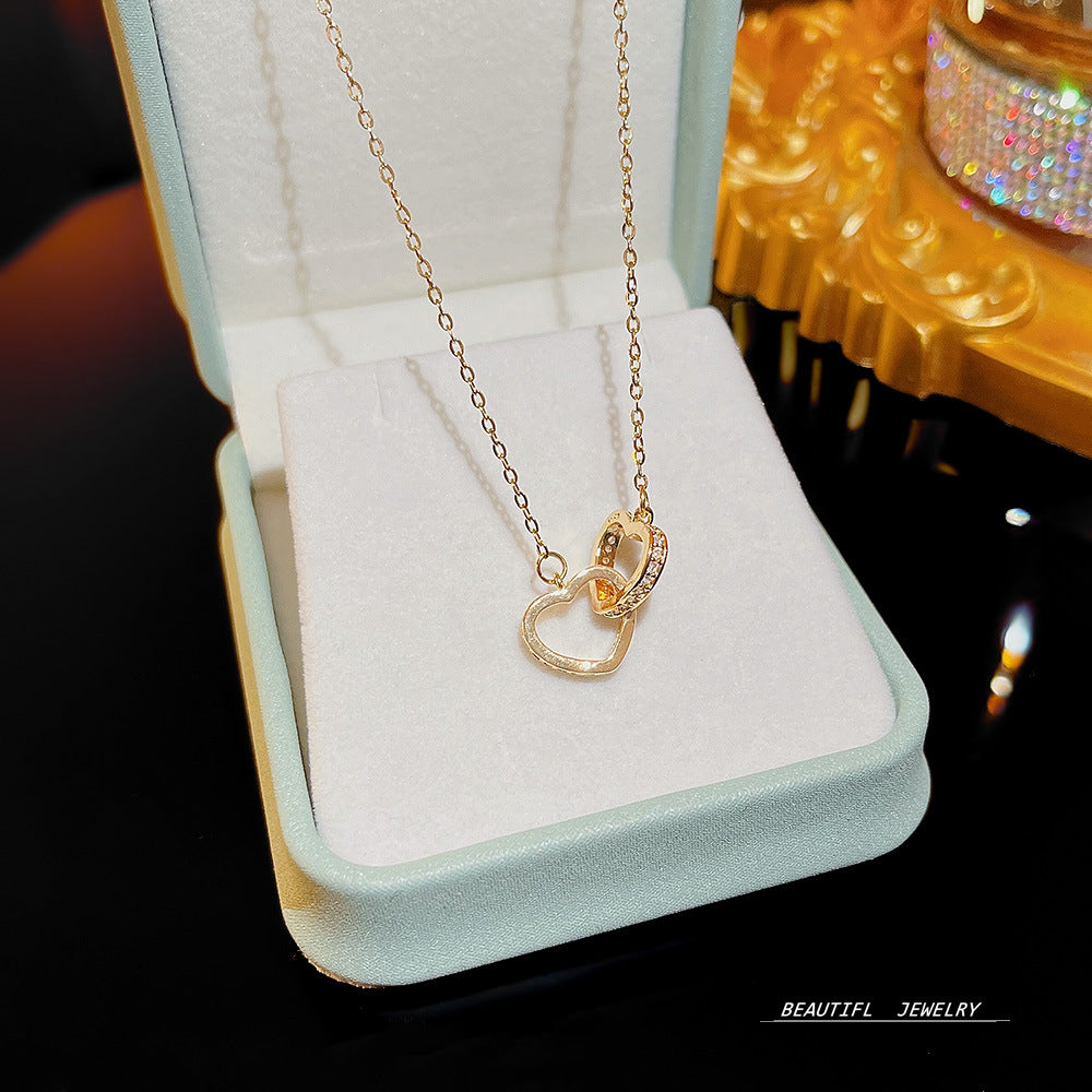 Wholesale Micropaved Zirconia Clavicle Chain Titanium Steel Necklaces Choker Necklace ACC-NE-Xiyue005