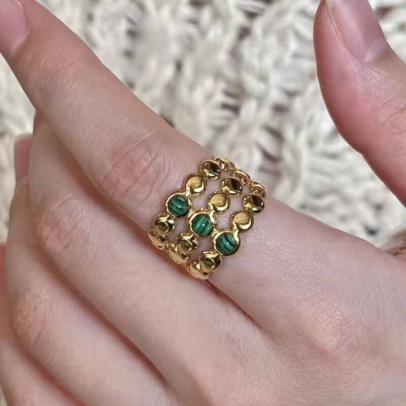 Wholesale Trendy Egyptian Style Multi-Layer Open Ring Copper Star Motif Jewelry Accessory