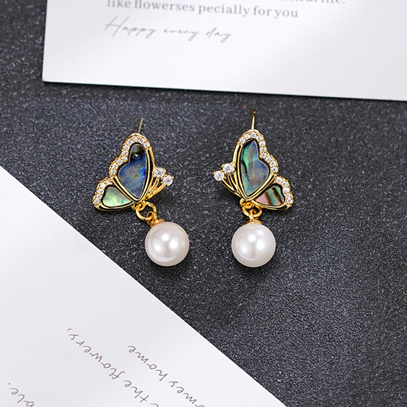 Wholesale Retro  Butterfly Pendant Earrings
