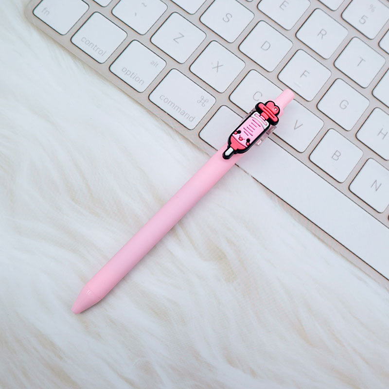 Wholesale  Cartoon PVC Creative Solid Color Doctor Medical 0.5 Pen Press Gel Pen