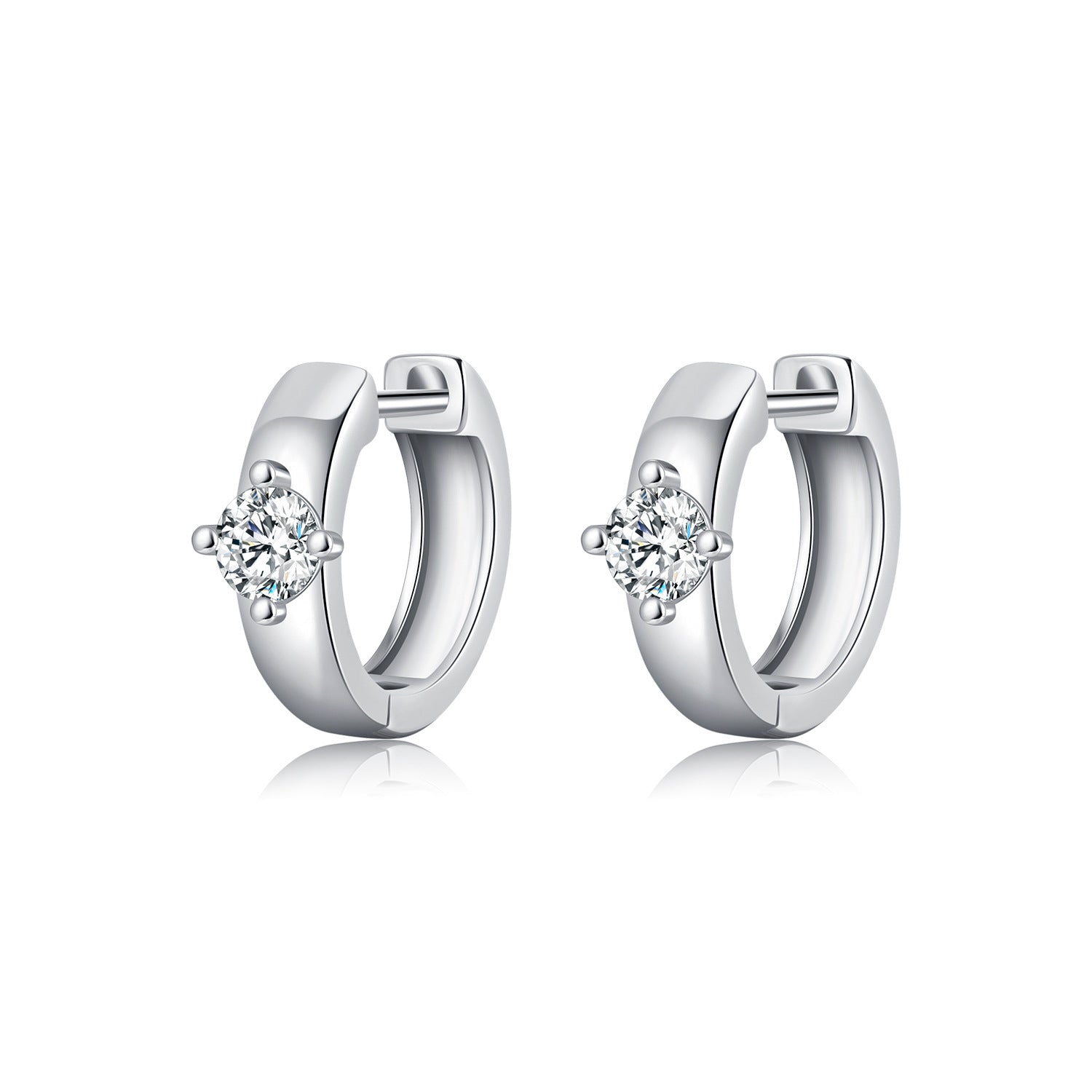 Wholesale Diamond s925 Sterling Silver Retro High-end Simple U-shaped Flash Diamond Earrings