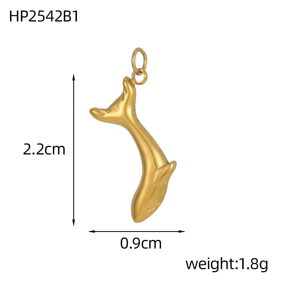 Wholesale  Marine Animal Series Dolphin Crab Stainless Steel DIY Pendant
