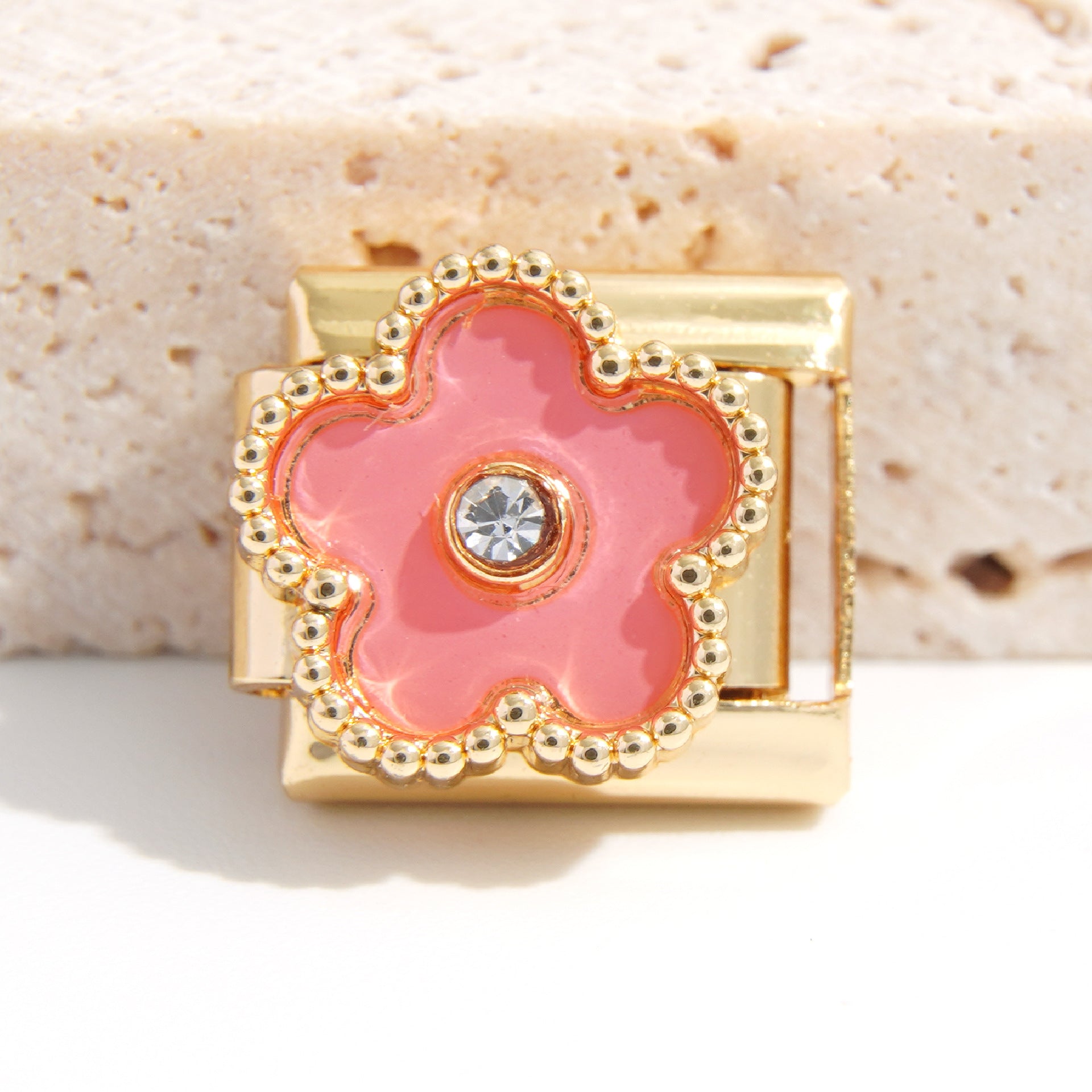 Wholesale   9mm Italian Charm Starter Bracelets DIY square Single Section Creative Stainless Steel Composable Bracelet