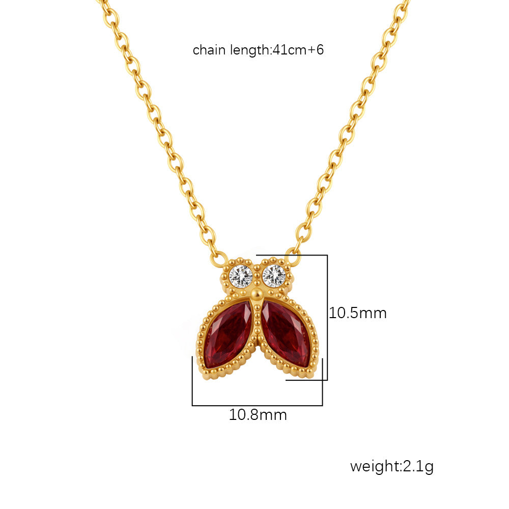 Wholesale Butterfly Cubic Zirconia Earring Set - 18K Gold Plated Stainless Steel,  Women' s Fashion Jewelry Accessory