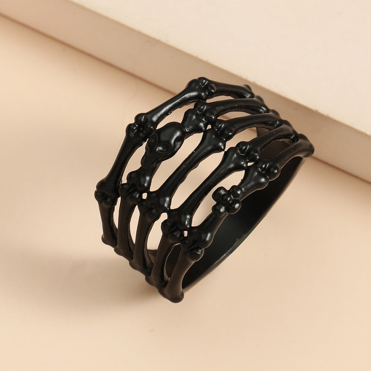 Wholesale Gothic Skull Ring Punk Exaggerated Alloy Open Ring