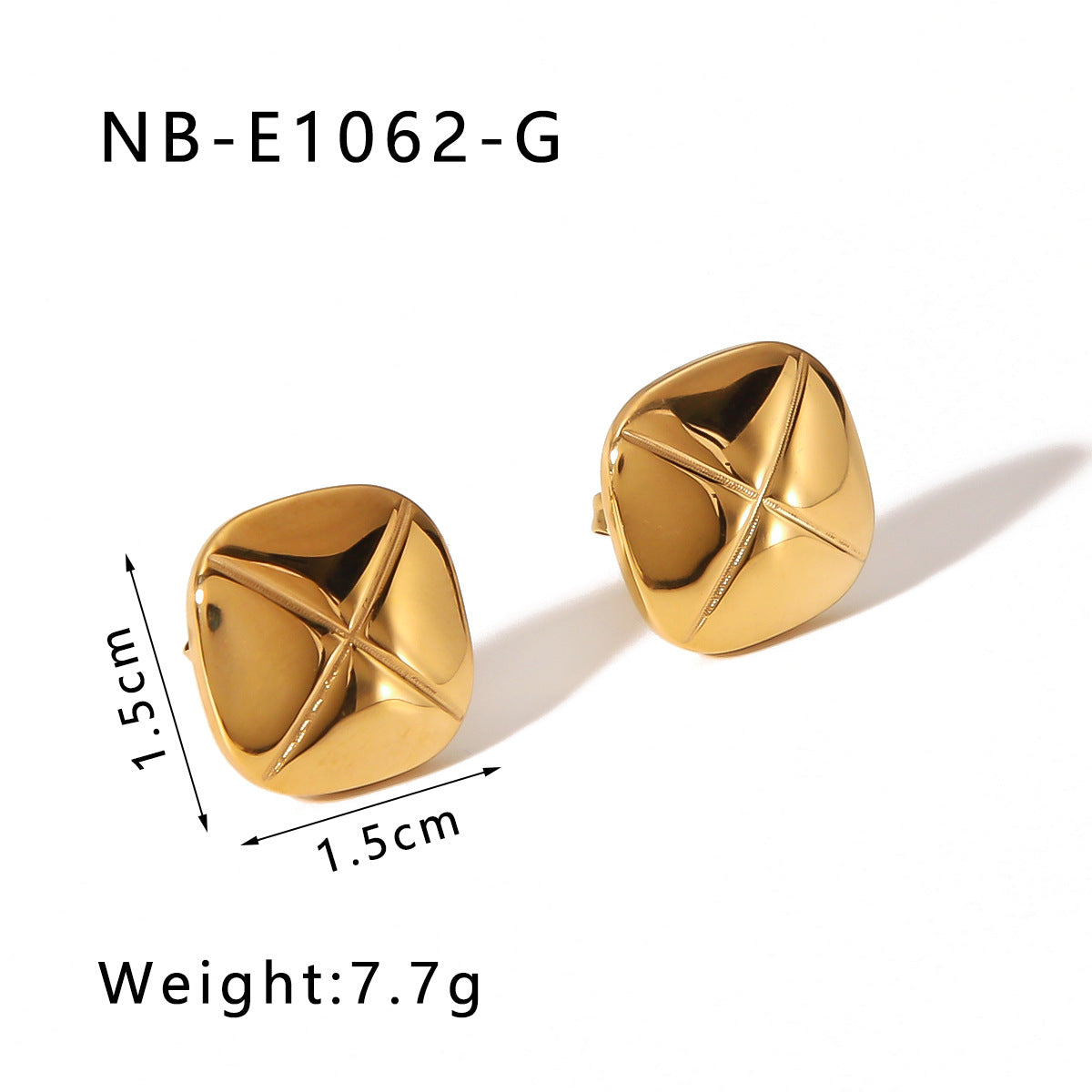 Boucles d'oreilles creuses en forme de C en gros de 18 km boucles d'oreilles géométriques rétro