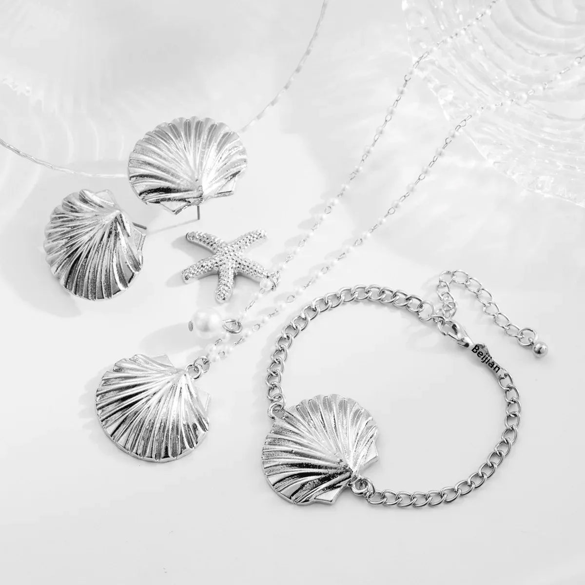 Wholesale marine starfish shell earrings bracelet necklaces