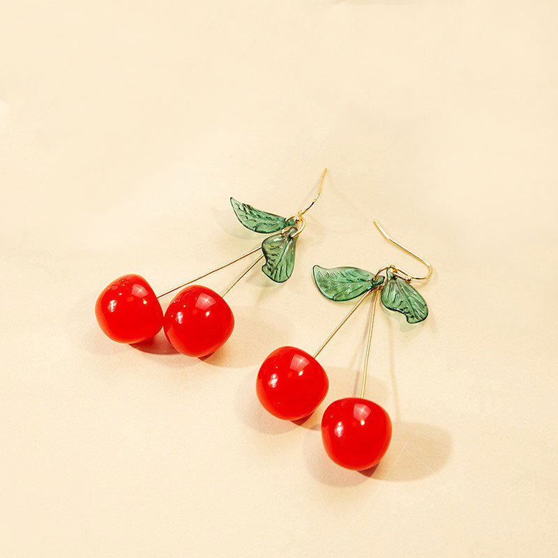 Wholesale Cherry  Light Luxury Niche Earrings