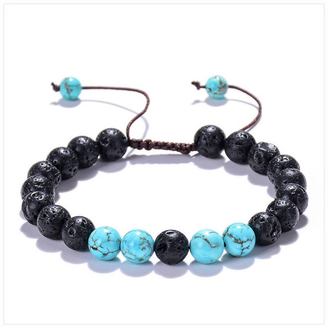 Wholesale  Colorful Volcanic Stone Turquoise Tiger Eye  Bracelet