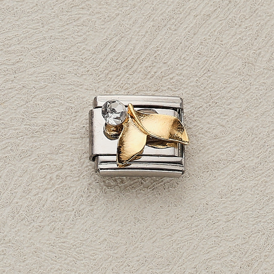 Wholesale 10pcs Italian Charm Bracelet 9mm DIY Splicing Marine Life Stainless Steel Composable Bracelet