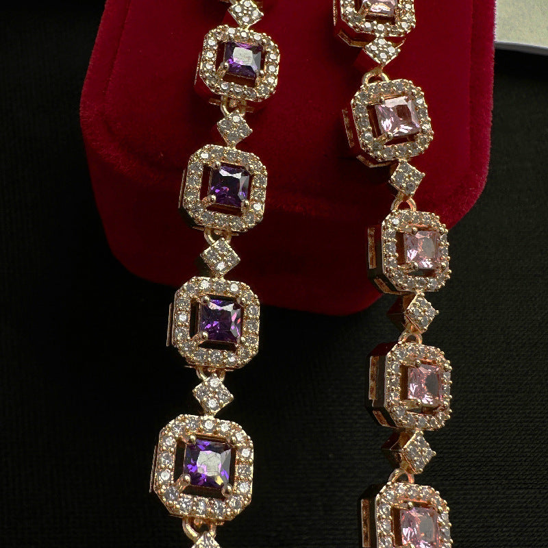 Wholesale  Creative Bracelet Simple Copper Zircon Bracelet