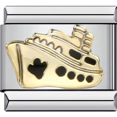 Wholesale 10pcs Italian Charm Bracelet 9mm DIY Splicing Removable Train School Bus Stainless Steel Composable Bracelet