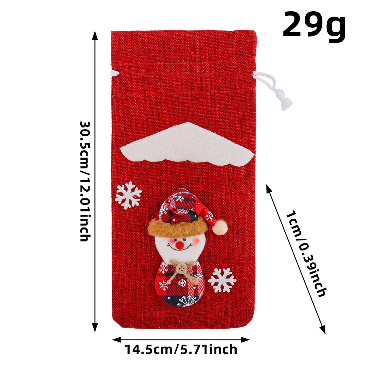 Wholesale Christmas linen old man figurine wine bottle decoration