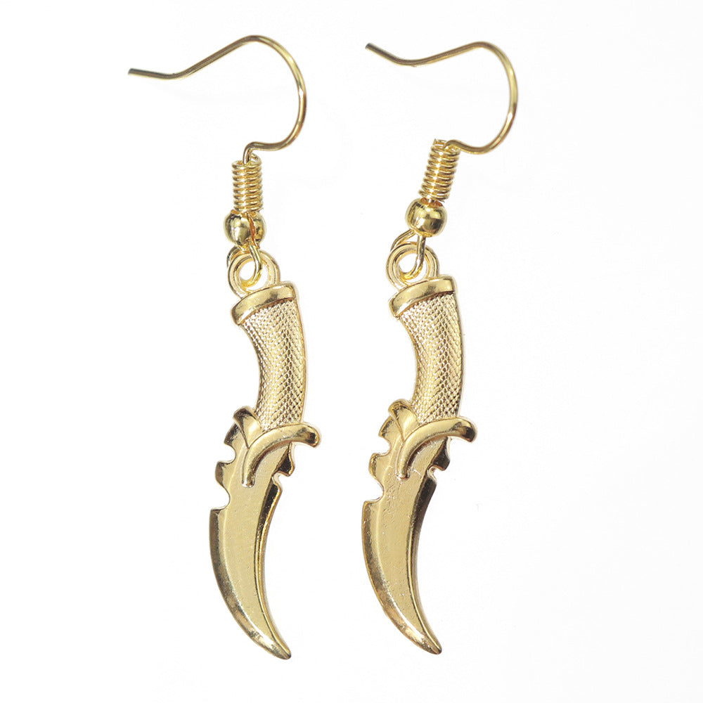 Wholesale  vintage alloy knife  earrings