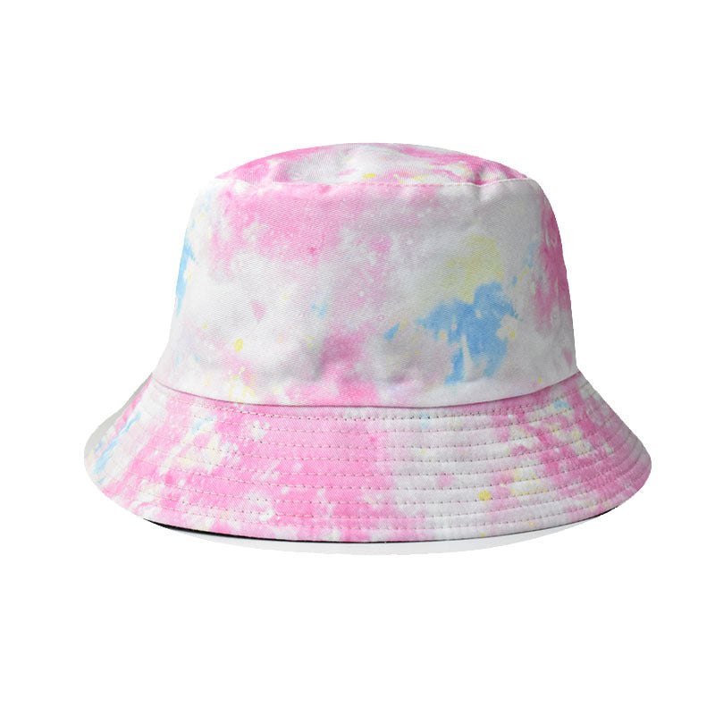 Wholesale Colorful Tie Dye Bucket Hat For Men Women Wide Brim Sun Hat Trendy Summer Fashion Accessory