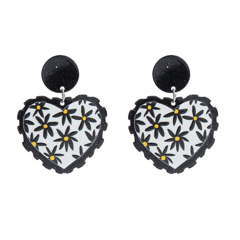 Wholesale  Valentine's Day  Love Acrylic  Rose Earrings