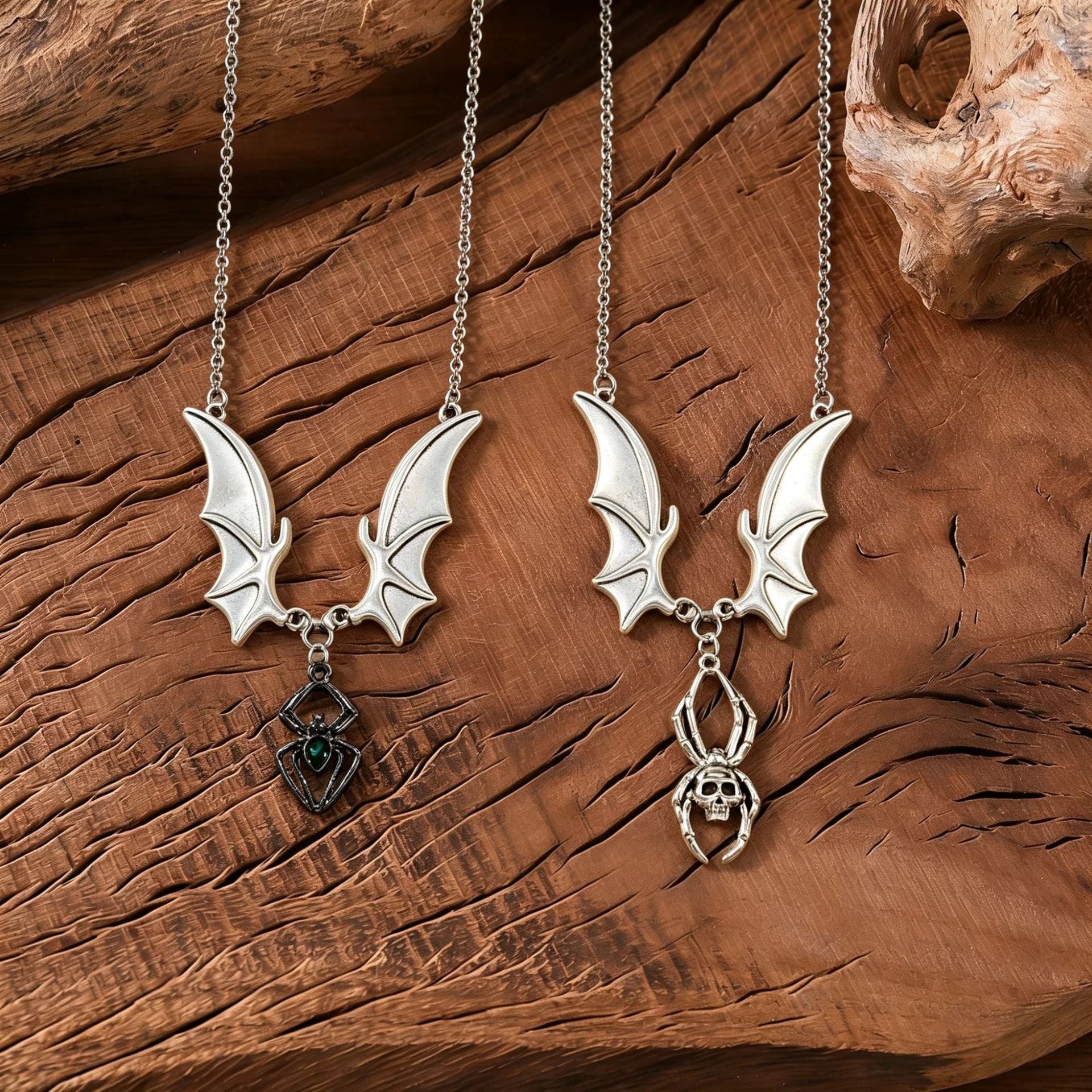 Wholesale Zinc Alloy Vintage Bat Wing  Pendant Necklace  Chic Fashion Accessory