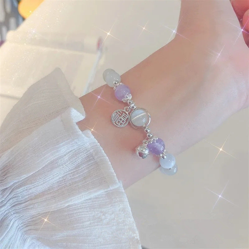 Wholesale Imitation Cat Eye Purple Lucky Bracelet Trendy Fashion Accessory