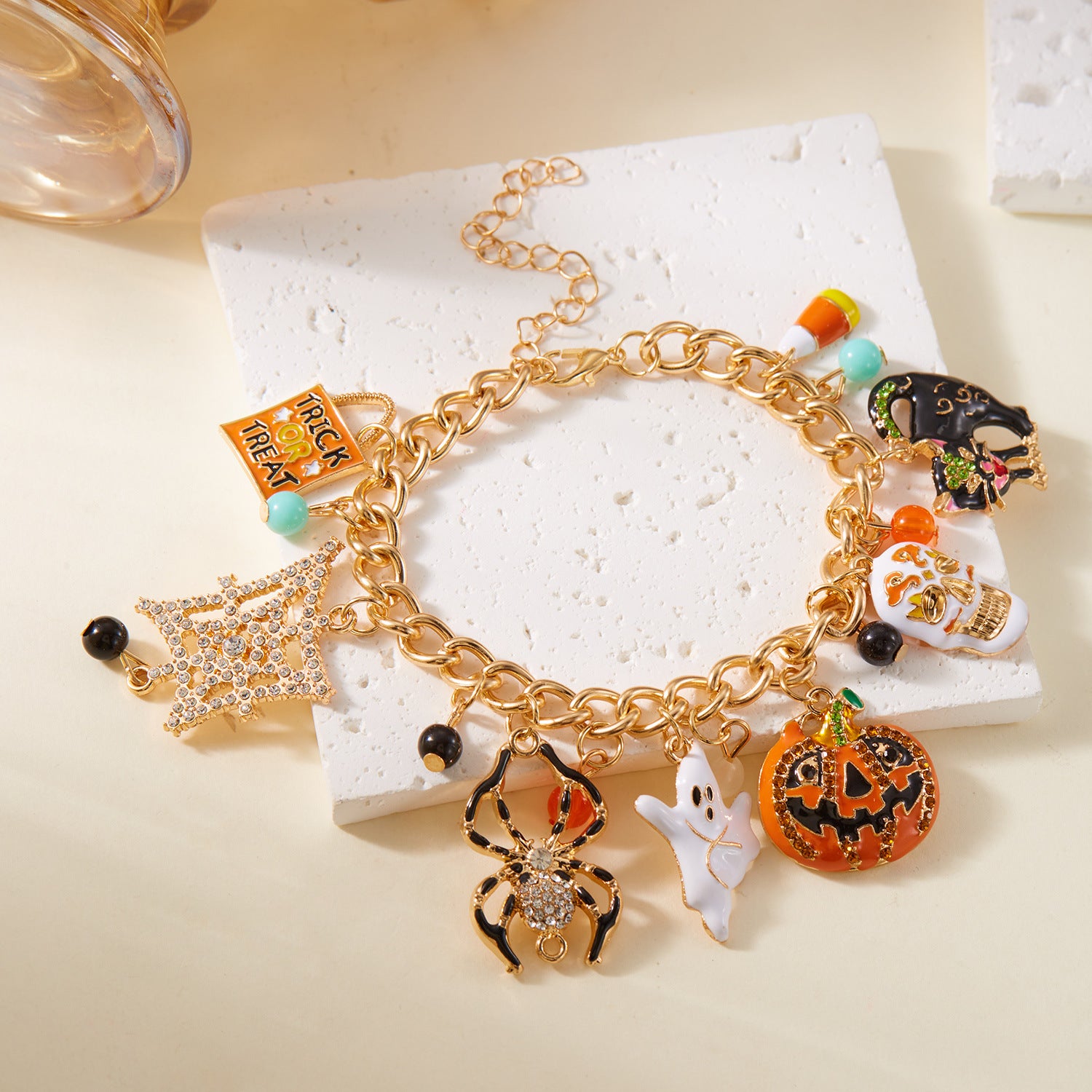 Wholesale Alloy  Bracelet Set with Pumpkin Ghost  Design,  Fashion Jewelry Accessory for Party Gift or Boutique Resale