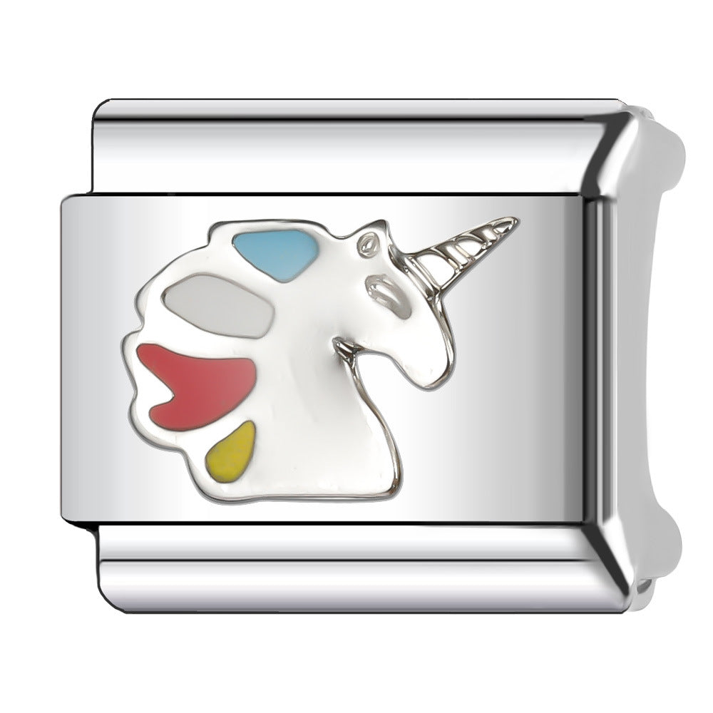 Wholesale Italian Charm Bracelet 9mm DIY Splicing Animal Style Stainless Steel Composable Bracelet