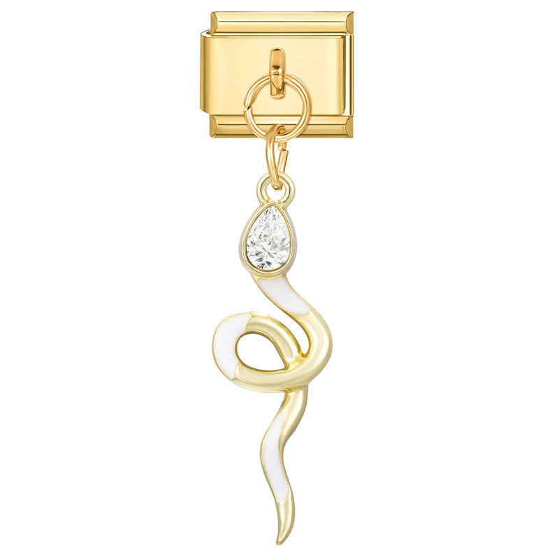 Wholesale Italian Charm Bracelet 9mm DIY Splicing Pink Series Gold Pendant Stainless Steel Composable Bracelet