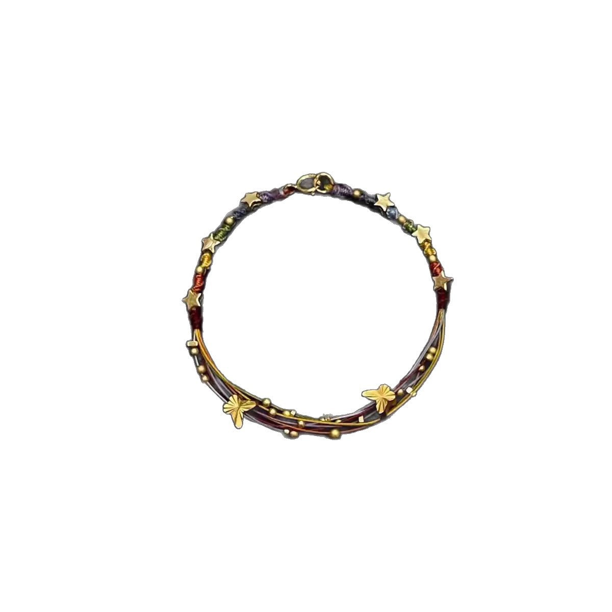 Wholesale Modern Chinese Style Rainbow Star Braided Rope Bracelet Colorful Handmade Women S Everyday Fashion Accessory