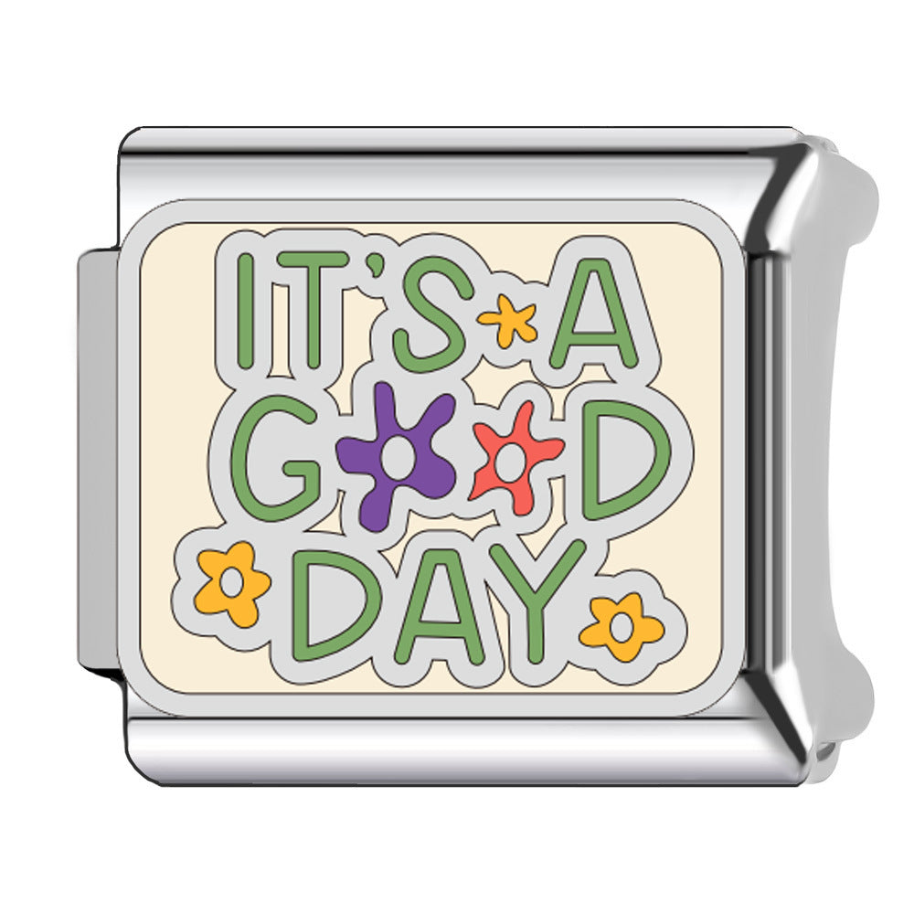 Wholesale    Italian Charm Bracelet 9mm DIY macaron-colored Creative Stainless Steel Composable Bracelet