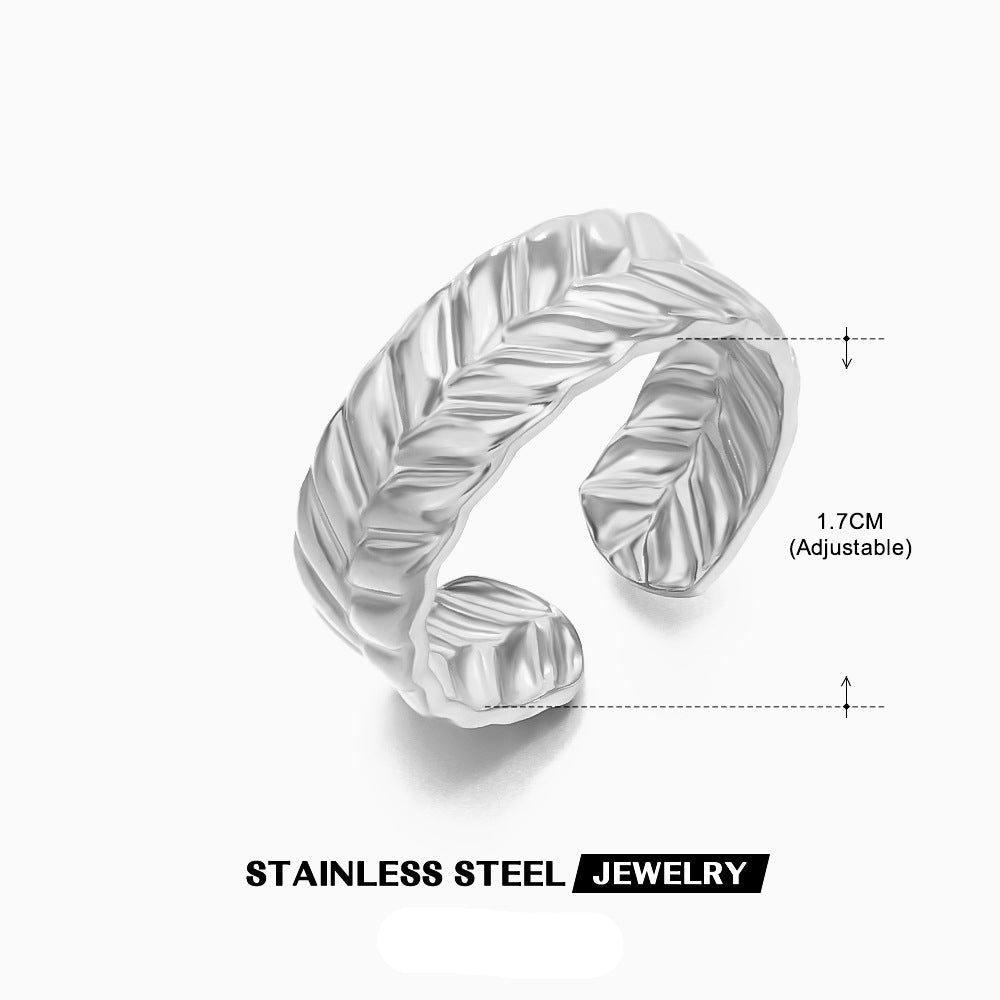 Wholesale Stainless Steel Snake Open Adjustable Ring