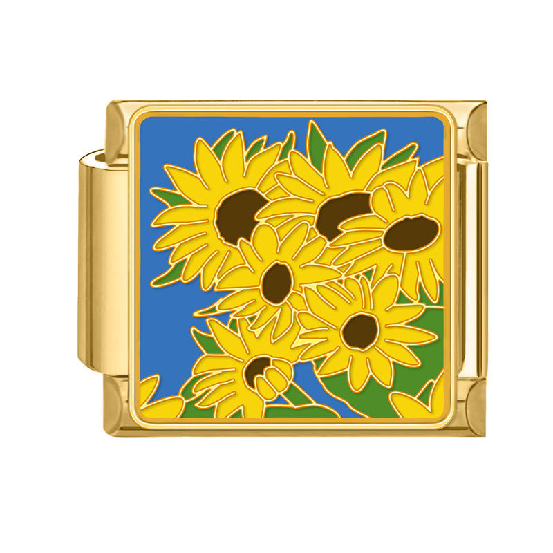 Wholesale 9mm Italian Charm Starter Bracelets DIY Flower Series Stainless Steel Composable Bracelet