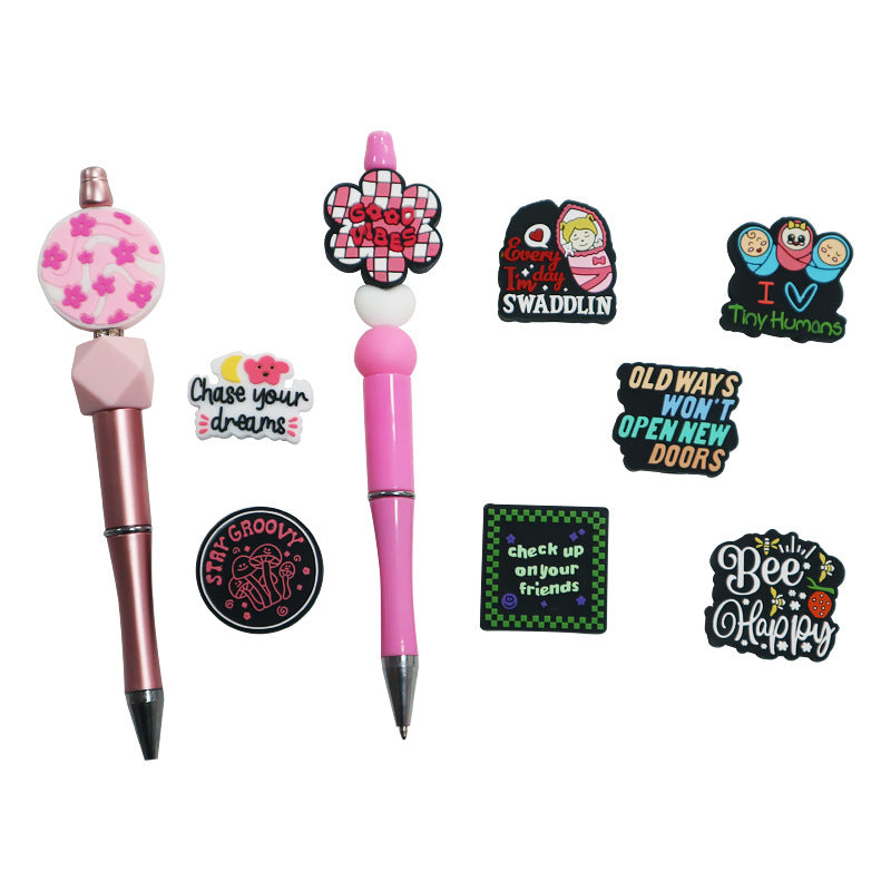 Wholesale 10pcs Cartoon Letter Series Focal Beads DIY Bead Accessories