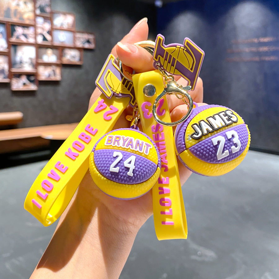 Wholesale Cartoon PVC Soft Basketball Keychain ACCVIP-KC-GongZ026