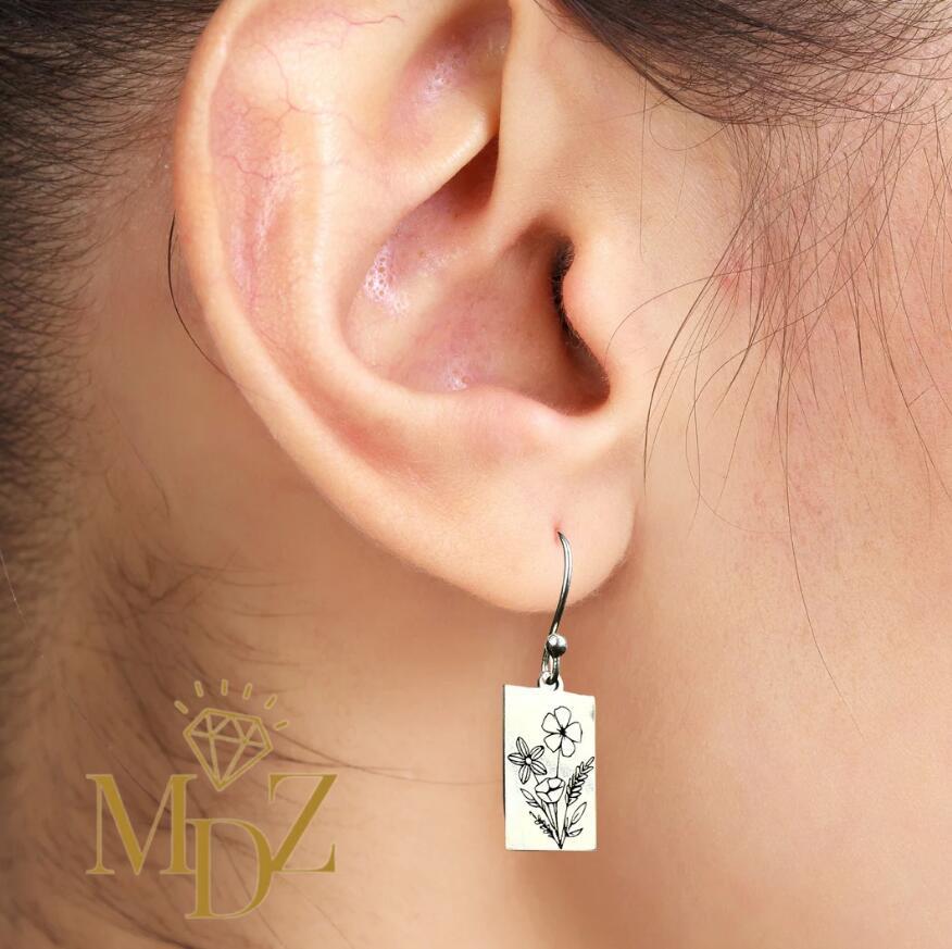 Wholesale Stylish Retro Bohemian Carved Flower Alloy Earrings for Fashion Accessory
