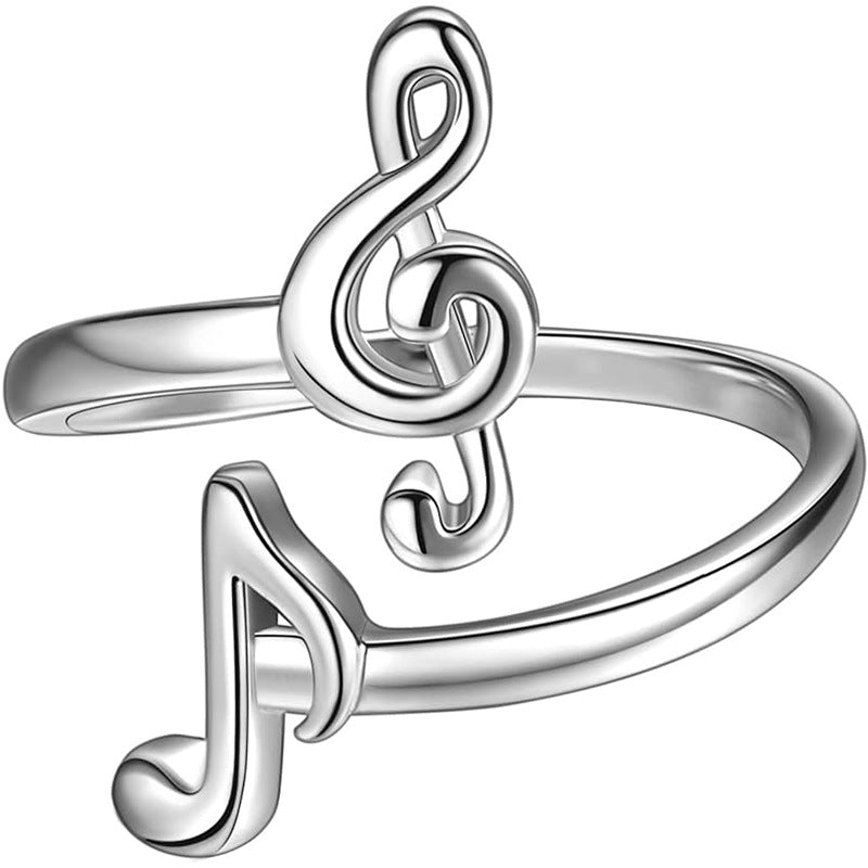 Wholesale Musical Note Open Adjustable Ring ACC-RS-YiRong004